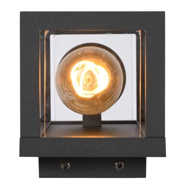 Lucide CLAIRE - Wandlamp Binnen/Buiten - 1xE27 - IP54 - Antraciet - detail 2